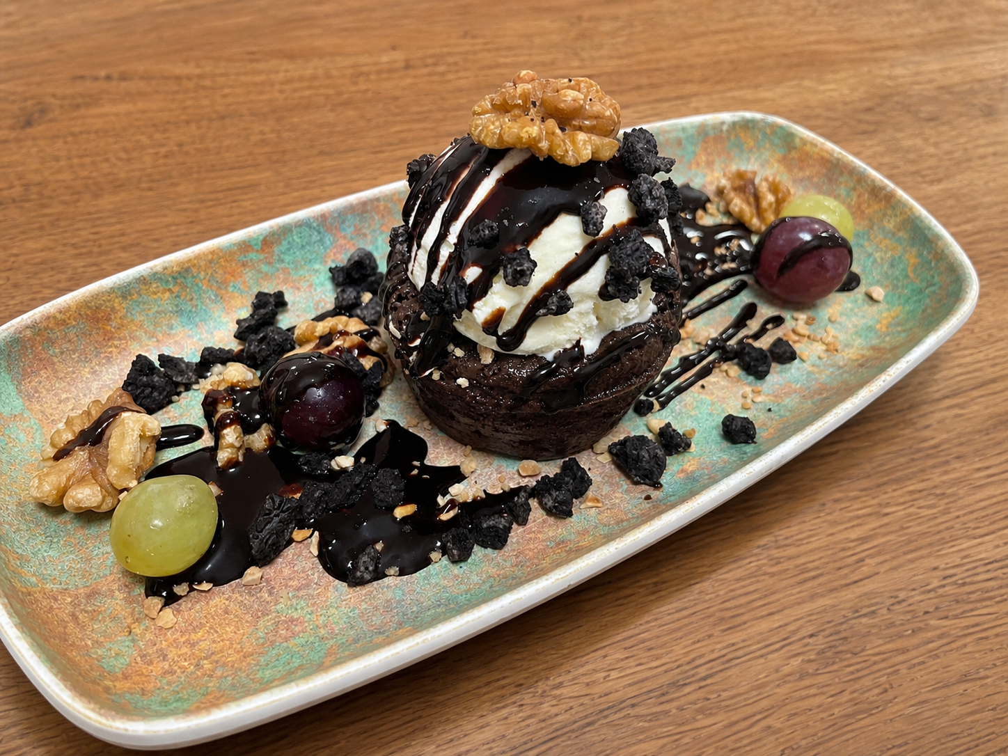 Coulant de chocolate con helado de chocolate blanco