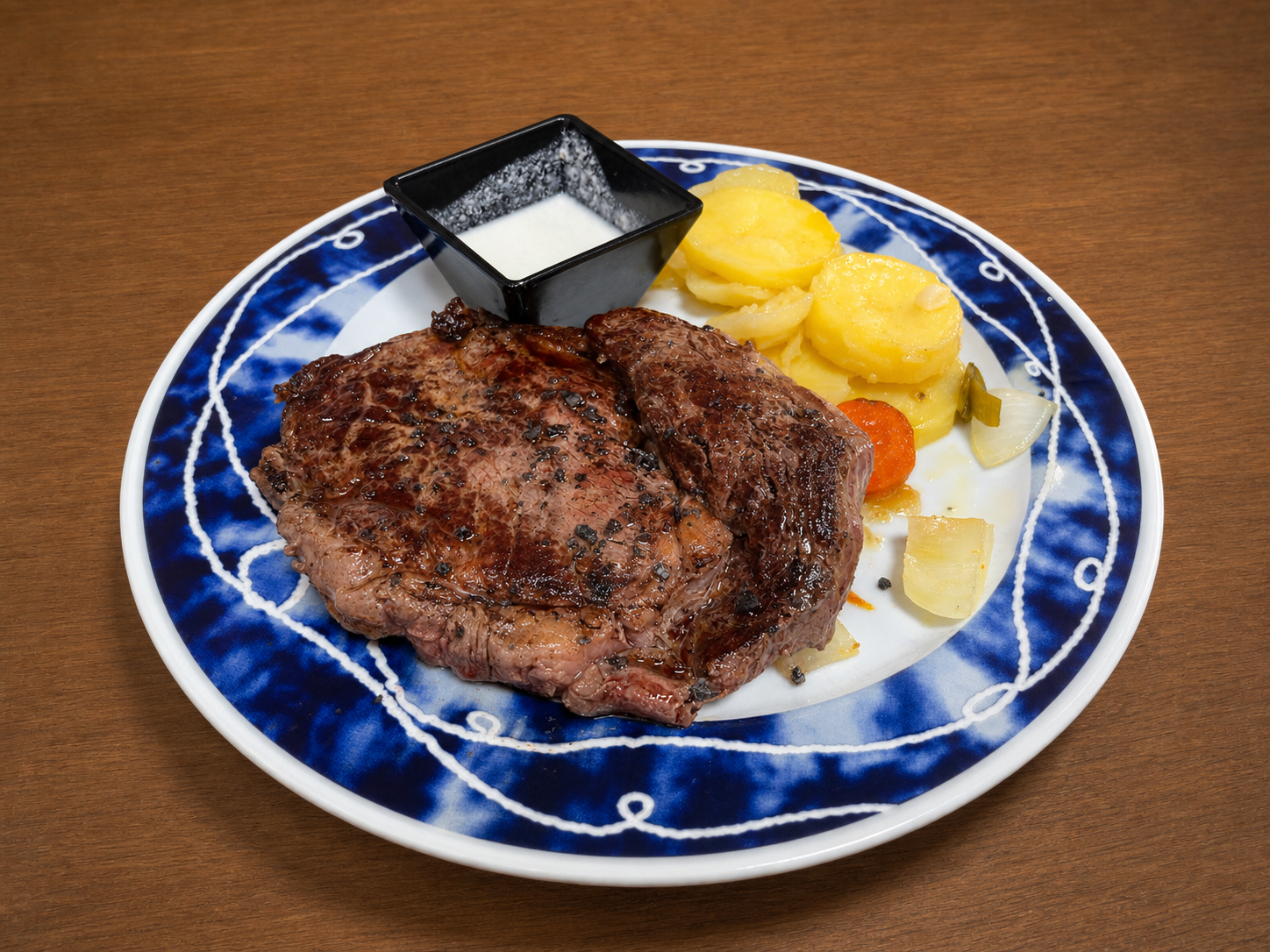 Entrecot de becerra con roquefort
